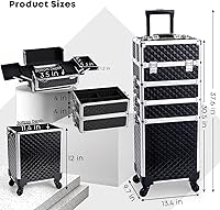 Faquenc Rolling Makeup Case with Wheels — image 6