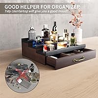 YIKIBOX Cologne Organizer for Men - Dark Brown — image 2