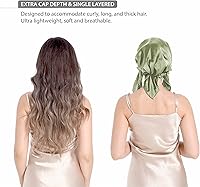 SissiLita 100% Silk Bonnet for Sleeping - Sage Green — image 3