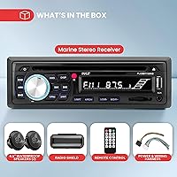 Pyle PLCDBT75MRB Bluetooth Car Stereo with Waterproof Marine Speakers — image 2