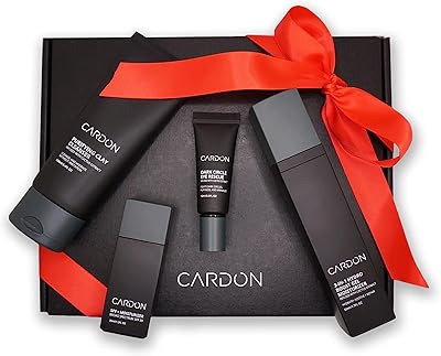 Cardon Men's Skincare Gift Set, Anti-Aging, Cactus-based, 4 Items