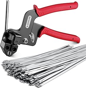 DAFONSO Stainless Steel Cable Tie Gun Kit 100PCS 304 Heavy Duty Metal Zip Ties 200LBS Review