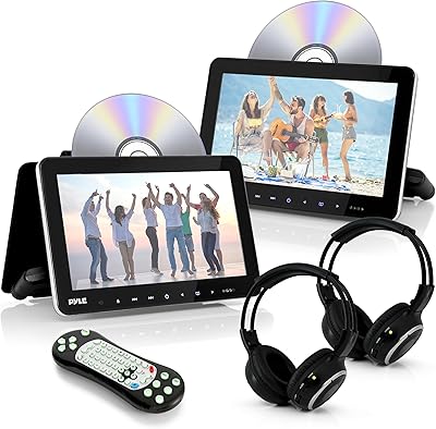 Pyle PLHRDVD108KT 10.5-inch Dual Vehicle Headrest Monitor