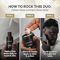 Golden Grooming Beard Bundle for Black Men 2oz Balm & 1oz Oil — image 5