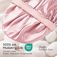 Umisleep 22 Momme Mulberry Silk Bonnet - Light Pink — image 2