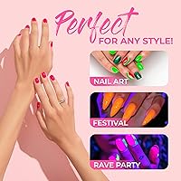 Splashes & Spills UV Blacklight Glow Nail Polish – 6 Color Variety Pack, 13ml — image 4