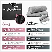 The Perfect Haircare Microfiber Hair Towel Wrap - Black — image 2