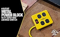 Yellow Jacket 2177N Metal Power Block with 4 Outlets — image 2