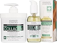 Advanced Clinicals Collagen Body Oil + Collagen Cream Body Lotion & Face Cream Set — image 1