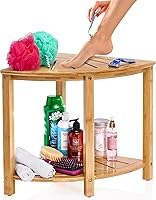 Sorbus Bamboo Shower Stool - Corner Bath Bench — image 1