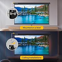 VIVOHOME 80-Inch Manual Pull Down Projector Screen — image 4