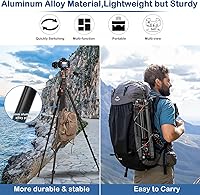 Nietoto 2-in-1 Tripod for Camera & Hunting, 68″ — image 4