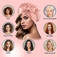Golden Star Beauty 100% Mulberry Silk Bonnet for Sleeping – Pink — image 8