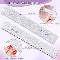 Xinnun 150 Pcs Nail Files 100/180 Grit Double Sides Professional Emery Board — image 3