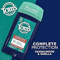 Tom's of Maine Complete Protection Aluminum-Free Natural Deodorant for Men, Sandalwood & Vanilla, 2.6 oz — image 2