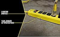 Yellow Jacket 5138N Metal Surge Protector Strip with 6 Outlets and 15-Foot Cord — image 4