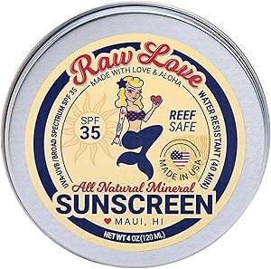 Raw Love Reef Safe Sunscreen SPF 35, 4oz Review