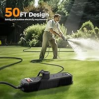 Diivoo Waterproof Surge Protector with 50 FT Extension Cord — image 2