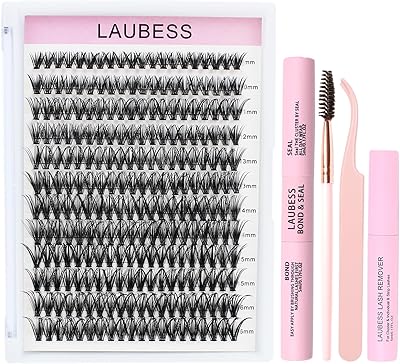 LAUBESS Lash Clusters Kit 40D-D-Mix9-16mm