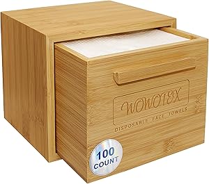 WOWOTEX Bamboo Towel Container with 100 Biodegradable Disposable Face Towels Review