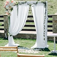 PARTISKY 10x7ft White Chiffon Backdrop Curtains — image 6