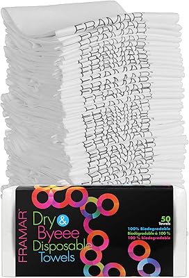 FRAMAR Biodegradable Salon Towels – 50 Count