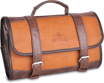 Vetelli Leather Toiletry Bag for Men