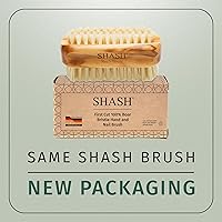 SHASH Boar Bristle Nail Brush - Olive Wood — image 3