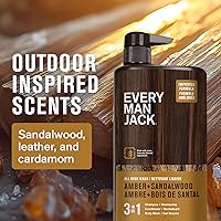 Every Man Jack Amber + Sandalwood 3-in-1 All Over Wash, 28.8oz (2 Pack) — image 3
