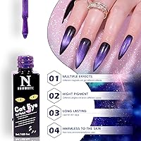 noirwhite Cat Eye Gel Nail Polish 12 Colors 9D Chameleon Magnetic Set 7ml — image 5
