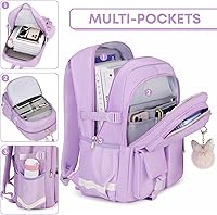 Student Backpack for Girls, Women – Purple, Waterproof Laptop Bag, 16-inch Capacity — image 4