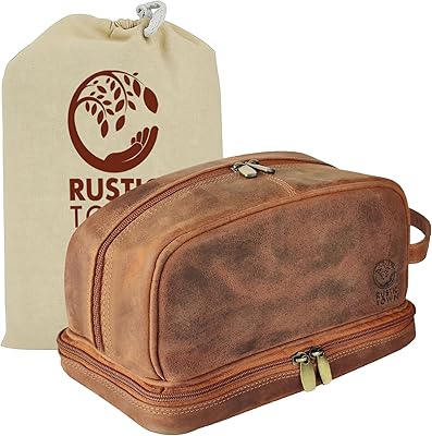Rustic Town Leather Toiletry Bag