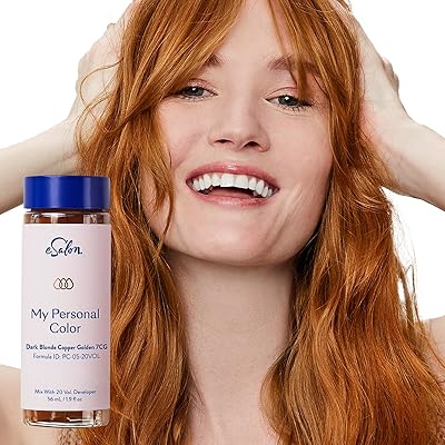 eSalon Permanent Hair Color & Hair Dye Complete Kit - Dark Blonde Copper Gold 7CG