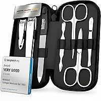 marQus Manicure Set Solingen 7 Piece Black Leather Case — image 1