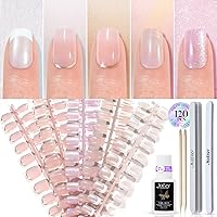 Jofay Fashion Chrome French Tip Press on Nails Set F — image 1