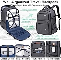 Travel Backpack for Men Women 45L Expandable Carry On Laptop Backpack — image 3