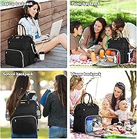 JCDOBEST Insulated Lunch Bag Backpack with USB Port, 15.6 Inch Laptop Compartment — image 3