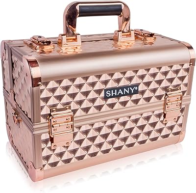 SHANY Premier Fantasy Makeup Train Case - Rose Gold