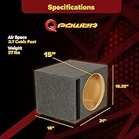 Q Power HD115 15-Inch Vented Subwoofer Enclosure — image 3