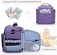 BAFASO Essential Oil Storage Case, Purple, Holds 72 Bottles (15ml-30ml) — image 3
