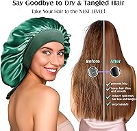 YFONG 100% 22 Momme Mulberry Silk Bonnet for Sleeping - Green — image 3