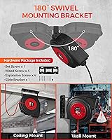 WILAWELS Retractable Extension Cord Reel 45FT 12AWG/3C SJTOW — image 4