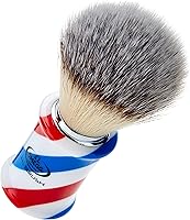 Omega 46735 Barber Pole Fiber Shaving Brush Hi-Brush Blue — image 2