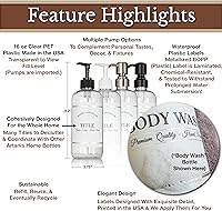 Artanis Home Refillable Shampoo and Conditioner Bottles - 16oz, 3 Pack with Stainless Steel Pumps — image 7
