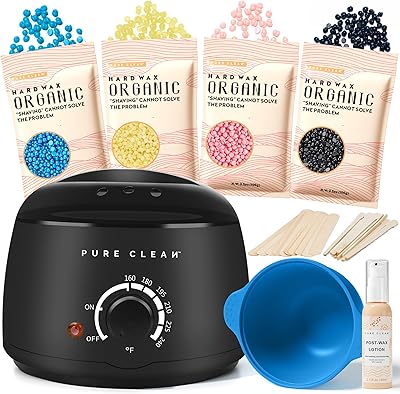 PURECLEAN Waxing Kit with 4 Hard Wax Beads