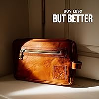 BERLINER BAGS Paul Vintage Leather Toiletry Bag - Brown — image 9