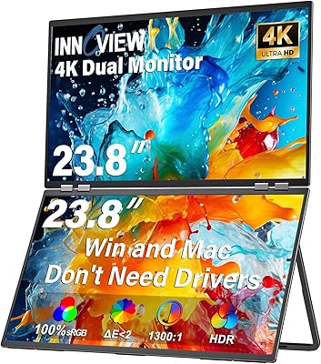 InnoView 23.8″ Dual Portable Monitor 4K