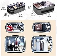 BAFASO Travel Makeup Bag with 4 Removable Pouches, Gray — image 5