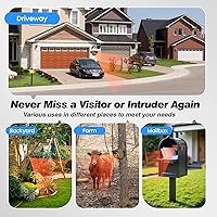 Chtoocy Solar Driveway Alarm 4 Sensors 1 Receiver — image 6