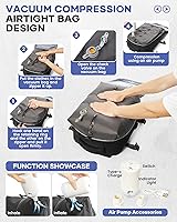 WONHOX Travel Vacuum Storage Backpack with Air Pump — image 3
